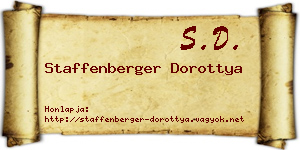 Staffenberger Dorottya névjegykártya